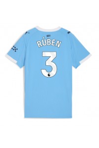 Manchester City Ruben Dias #3 Jalkapallovaatteet Naisten Kotipaita 2025-26 Lyhythihainen
